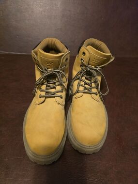 Men's Work-Style Lace-Up Boots in Tan- XRay Size 10